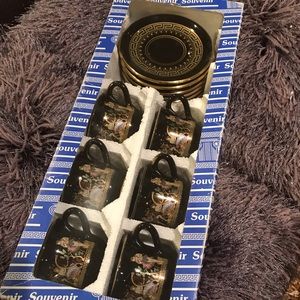 🍁ADISVHand Made 24 karateGold Greek Coffee Set